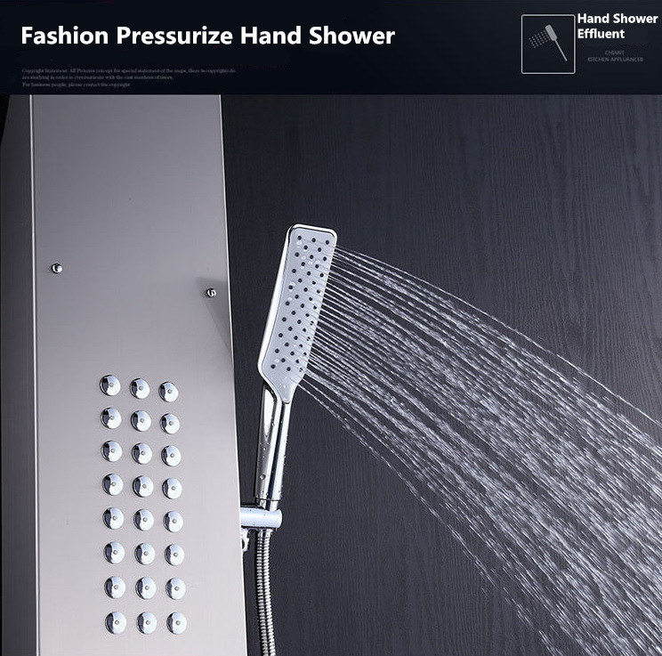 5 Functions Bathroom Wall-Mounted Multiaspect SPA Anti-Fingerprint Shower Set