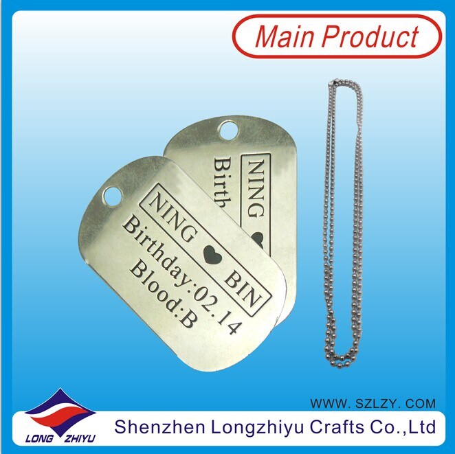 Stainless Steel Dog Tag Heart Shaped Stamping Dog Tags