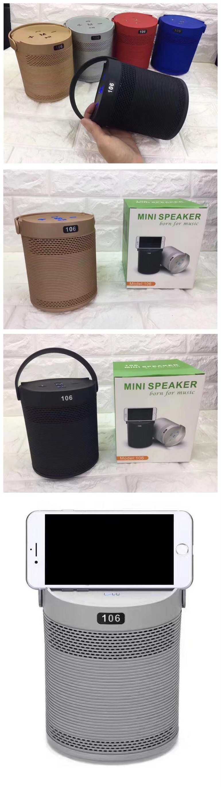 Big Horn Subwoofer Speaker Used Mobile Phone Bracket Card Outdoor Bluetooth