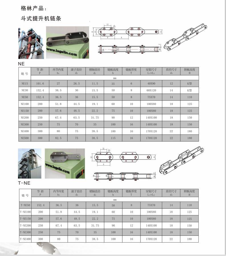 T-Nse 50, T-Nse200, Bucket Elevator Chain From Gelin Factory