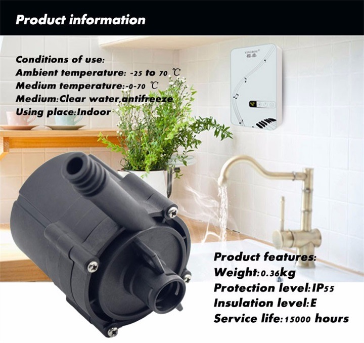 12V or 24V Hot Water Circulation Pump with High Pressure