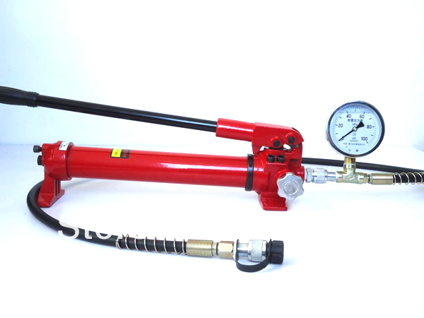 Hydraulic Hand Pump with Gauge Cp-700g Manual Hydraulic Pump Hydraulic Oil Pump