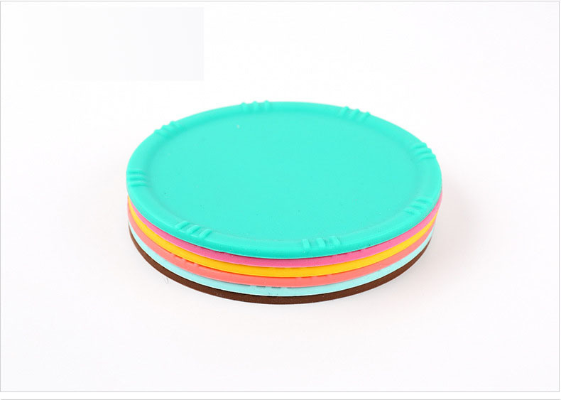 Custom Design Silicone Round Shape Cup Mat/Coaster