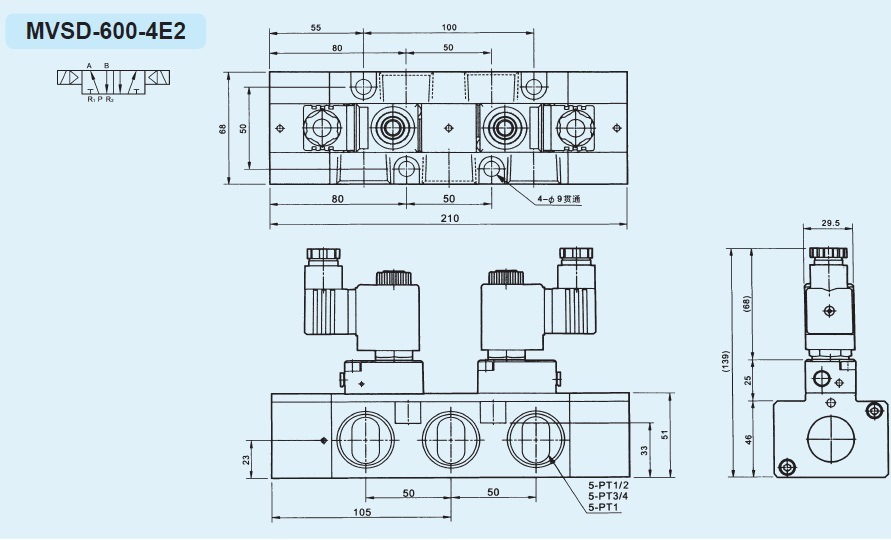 Mvsd Mindman Model Air Solenoid Valve DC 24V AC220V