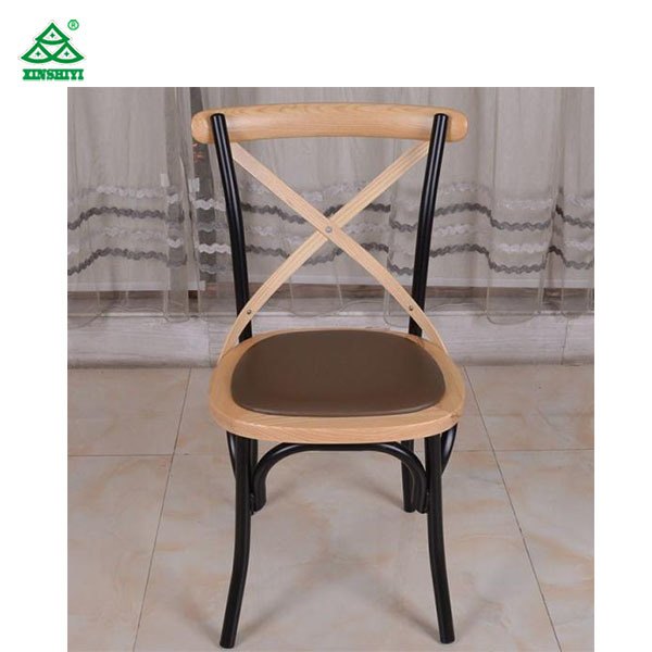 Fashion Restaurant Furniture Wood Stacking Cross X Back Modern Dining Room Chairs