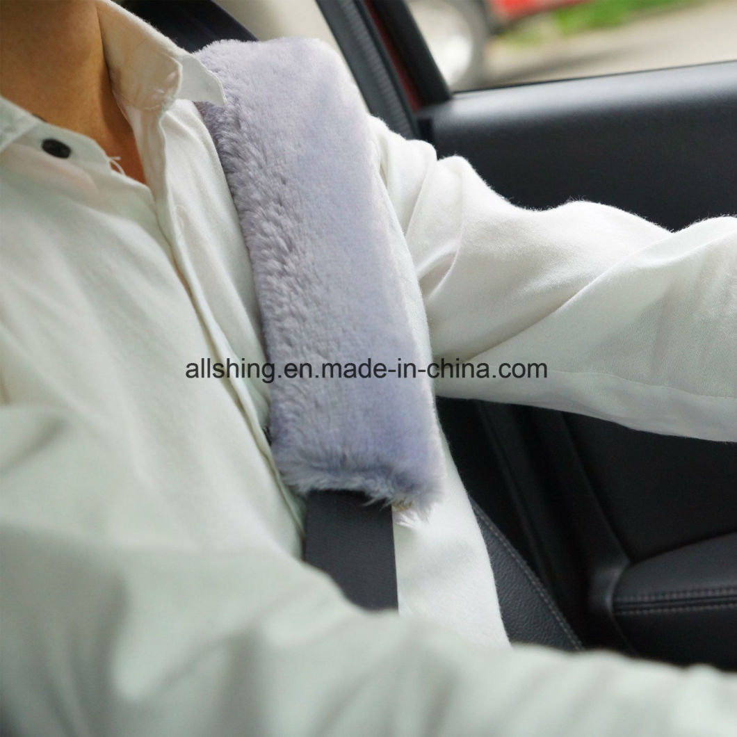 Warm Winter Sheepskin Car Seat Belt Strap Cover