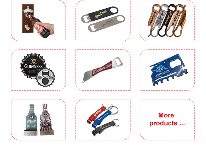 Customized Printing Credit Card Metal Bottle Opener with Keychain Hole