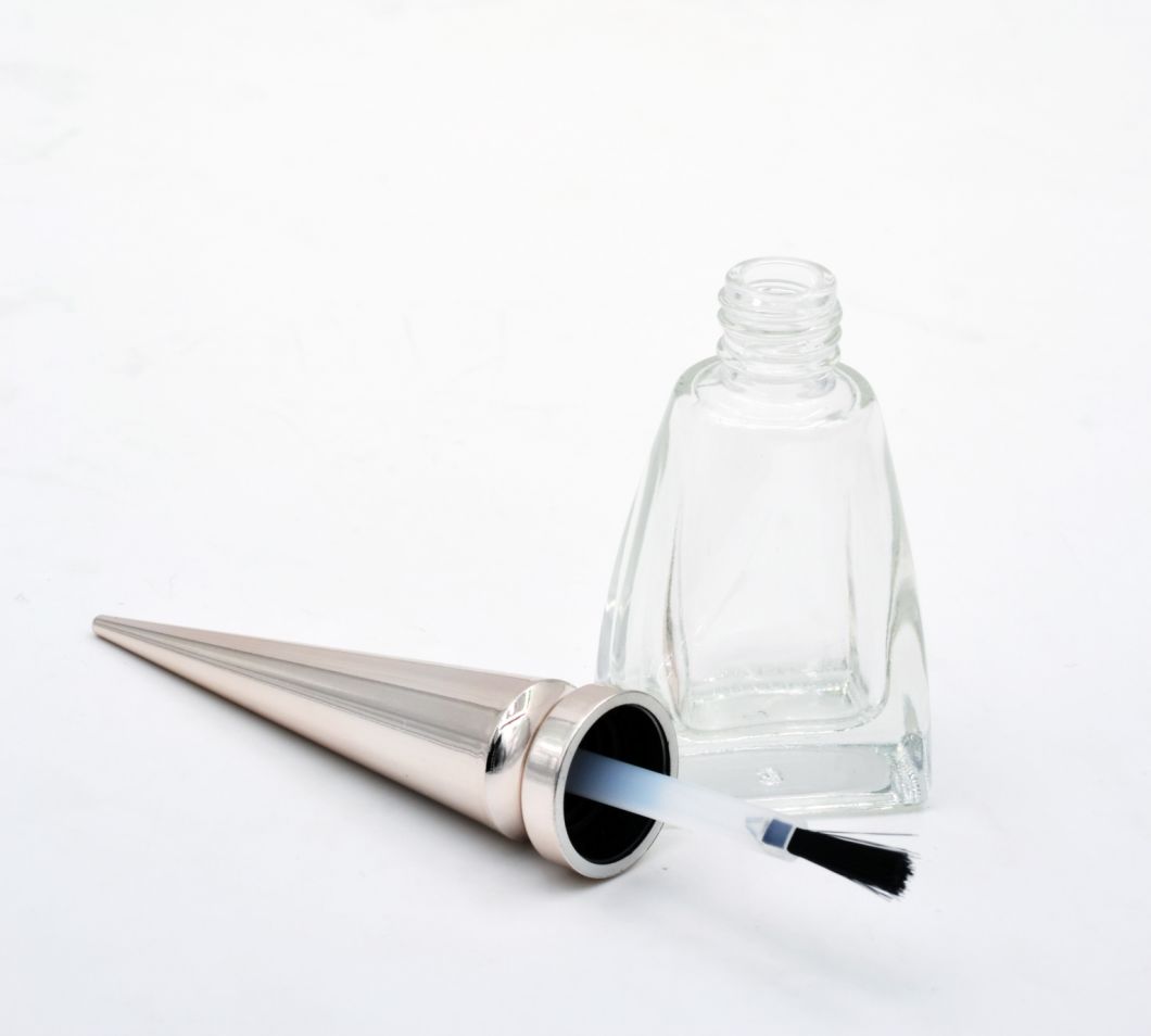 12ml Empty Cosmetic Glass Nail Polish Bottle with Brush