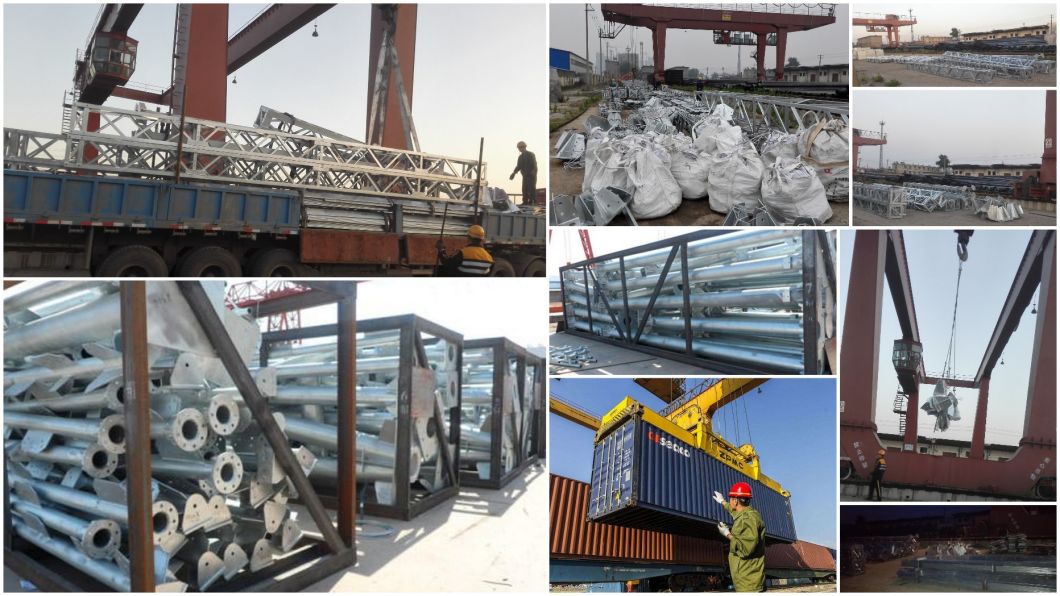 Anti-Corrosion Galvanized Power Transmission Line Electrical Steel Tubular Towers