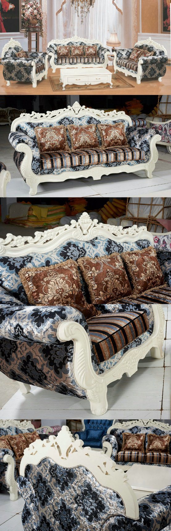 New Arrival Royal Style Fabric Sofa for Home Furniture (168-3)