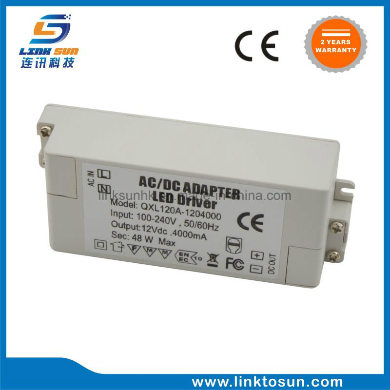 12V 4A 48W LED Power Supply with Ce FCC RoHS