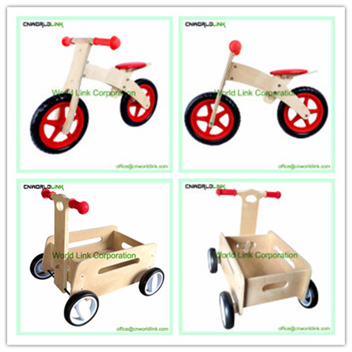 Funny Toys Toddlers Wooden Kids Bike Wood Children Balance Cart