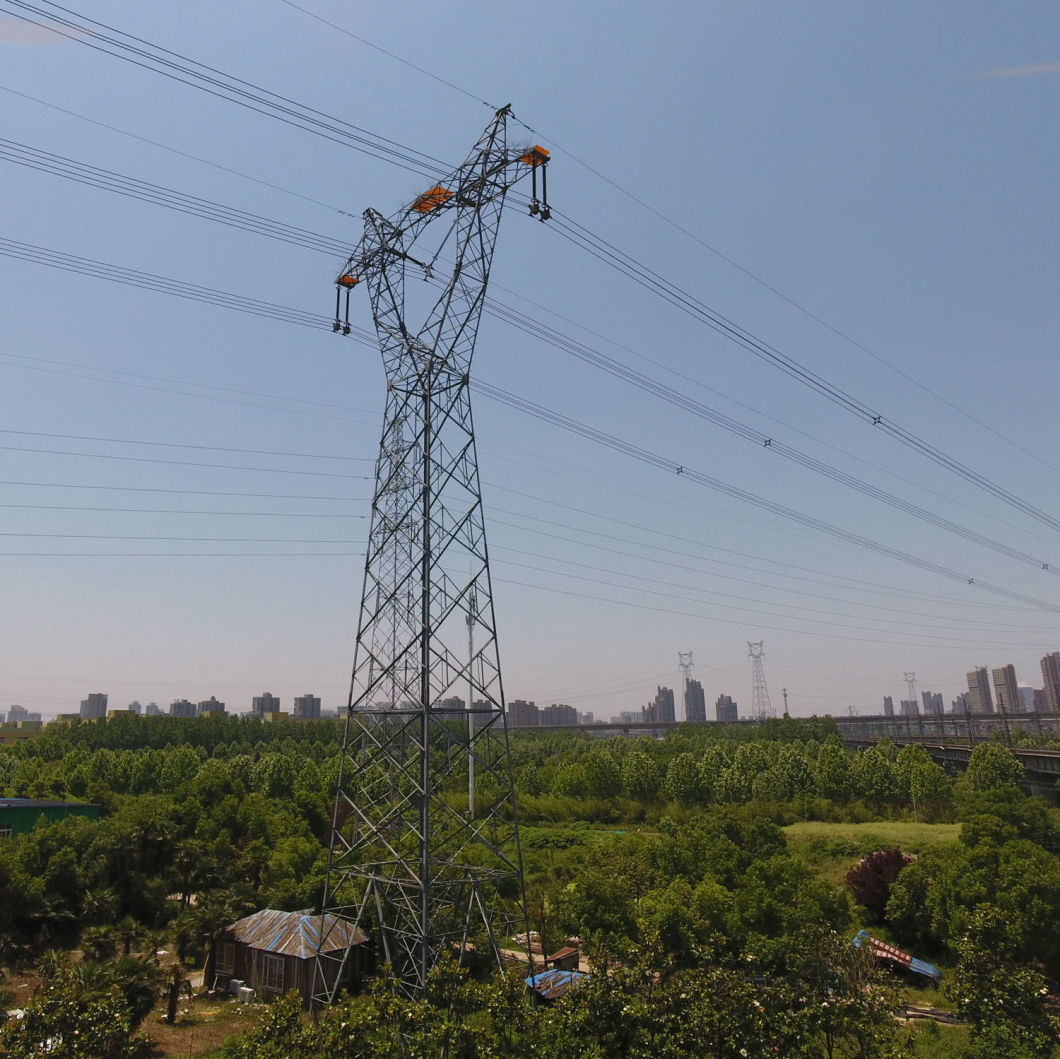 ISO Certificated 35kv Power Transmission Line Steel Pole Tower