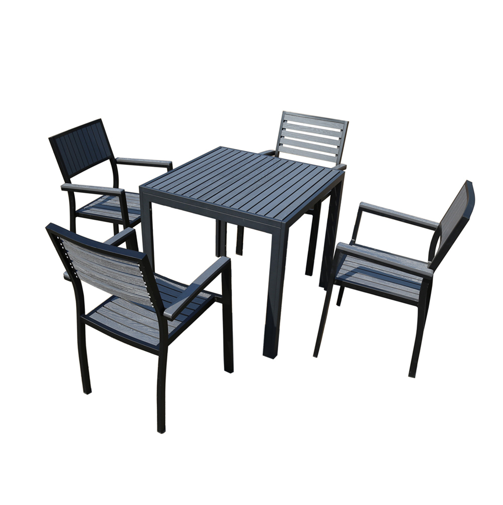 Wholesales Outdoor Metal Furniture Aluminum Embossing Dining Set (DCT-15567)
