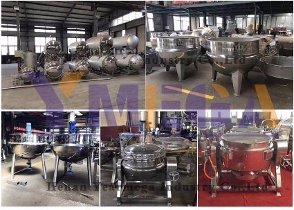 Industrial Stainless Steel Electric and Steam Pressure Jacketed Cooker