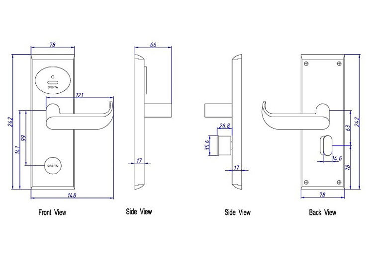 PVD Coating Smart Aluminum Door Lock