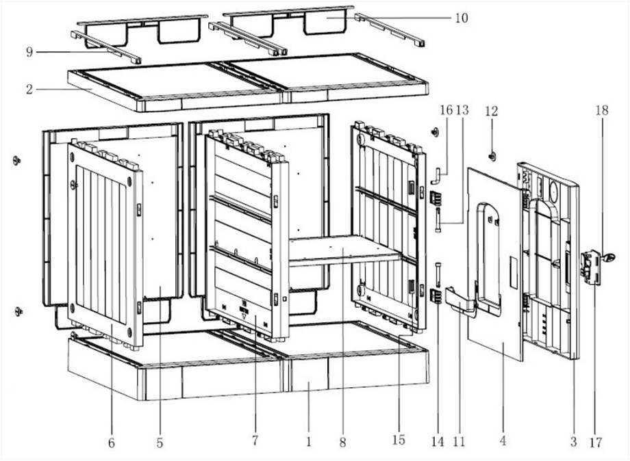 Knock Dwon Design Public Water Area Plastic Locker (T-M)