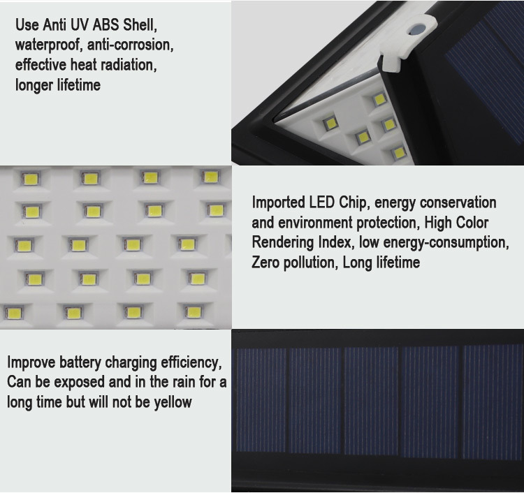 Night Lighting Exterior Emergency Motion Sensor Energy Power Design Surface Solar Lamp Waterproof LED Wall Mounted Light Outdoor
