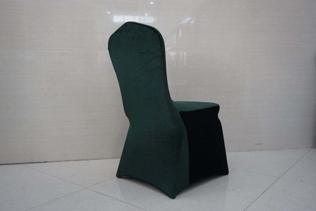 Low Price Artistic Green Fabric Lint Cover for Dining Banquet Chair for Living Room/Restaurant/Hotel Banquet Hall