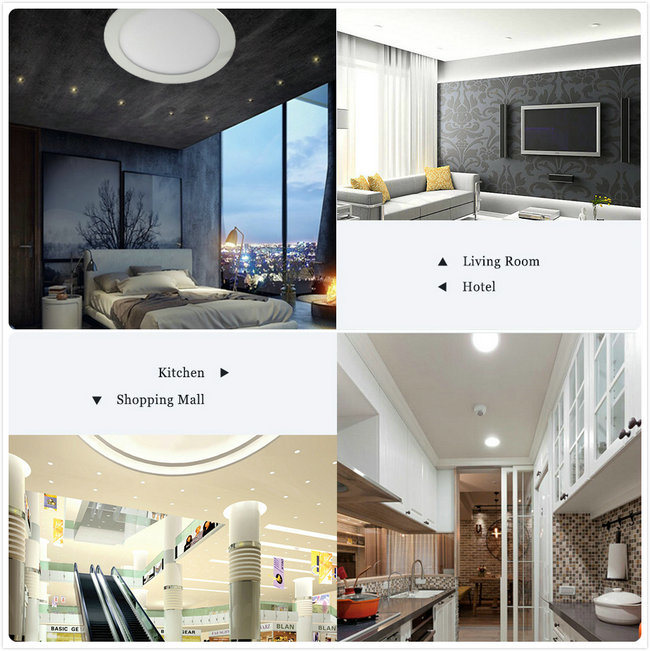 3W 6W 9W 12W 15W 18W Round Square LED Ceiling Panel