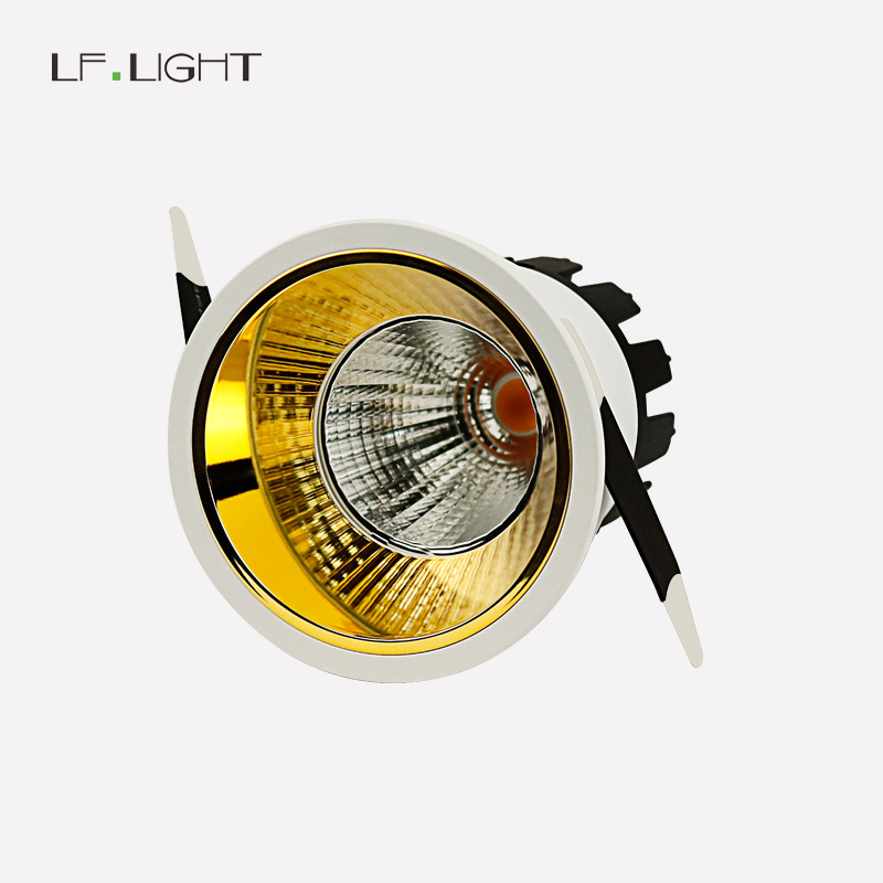 2018 Gorgeous COB Downlight Golden Anti Glare Cup Softer Light 5W 7W 70mm Cutout for Hotel Lighting