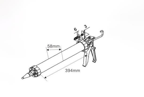 Heavy Duty Construction Tool for Seament 600ml Sausage Caulking