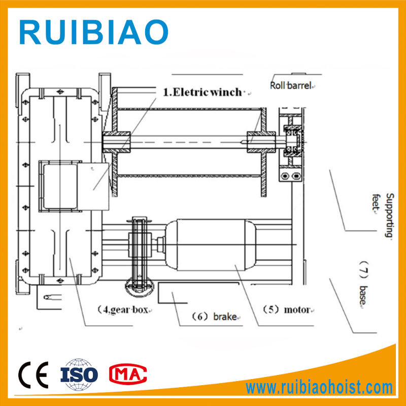 Anchor Drum Electric Winch, Hydraulic Anchor Drum Winch