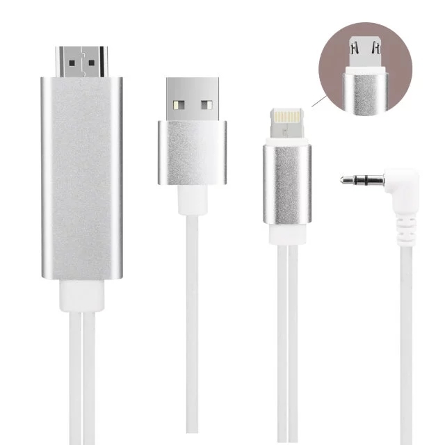 Support Android System Micro+Type C to HDMI Cable