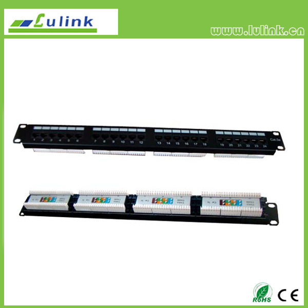 Bar Double Use End Cat5e UTP 24 Port Patch Panel