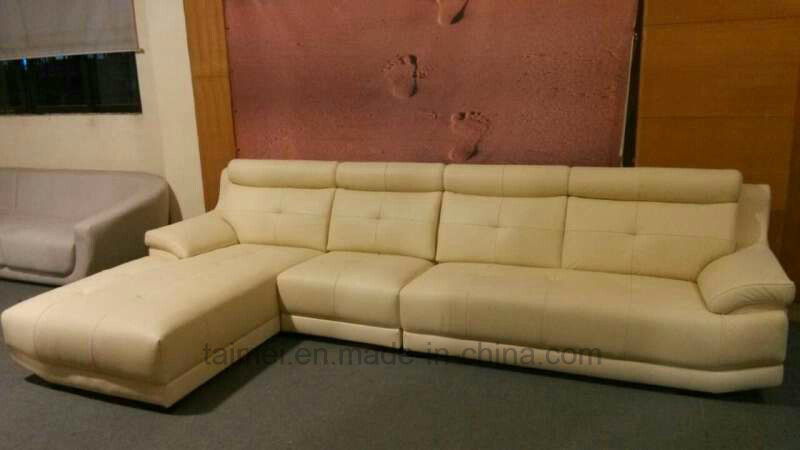 Modern L Shape Sectional Genuine Leather Sofa