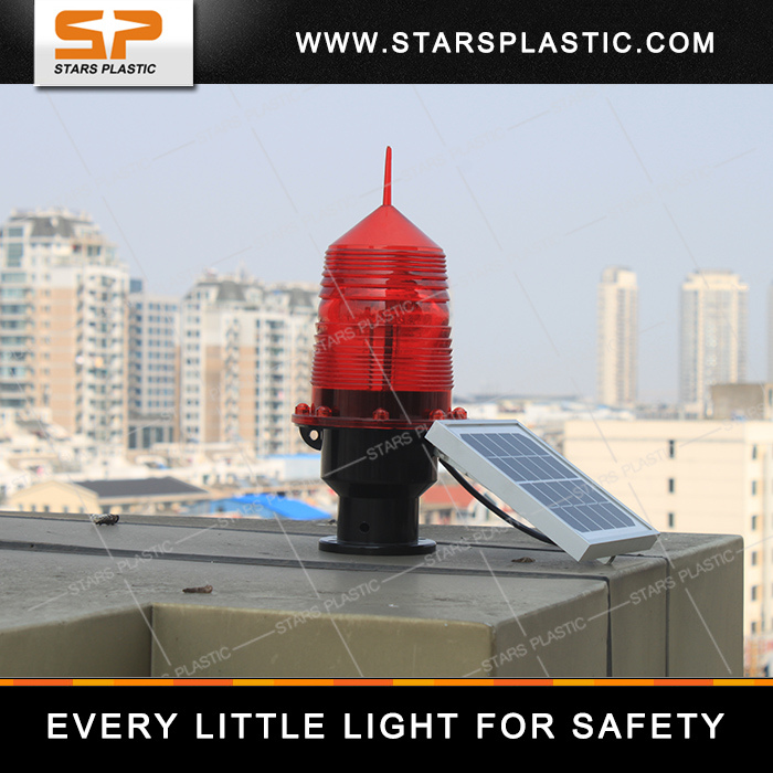 IP66 Ce Approved Solar Aviation Obstruction Marine Warning Light