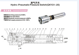 Qyk21-25 Hydro-Pneumatic Pressure Switch Qyk21-25/Qyk21-40 Two Position Two Way Reversing Valve/Position Selector Valve Qyk21-25 Relief Valve Qyk21-40