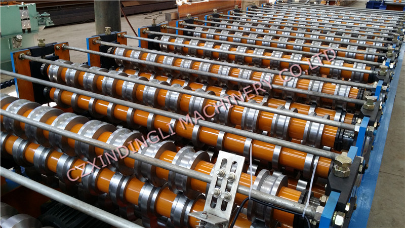 Roof Metal Forming Double Layer Corrugated Sheet Machine