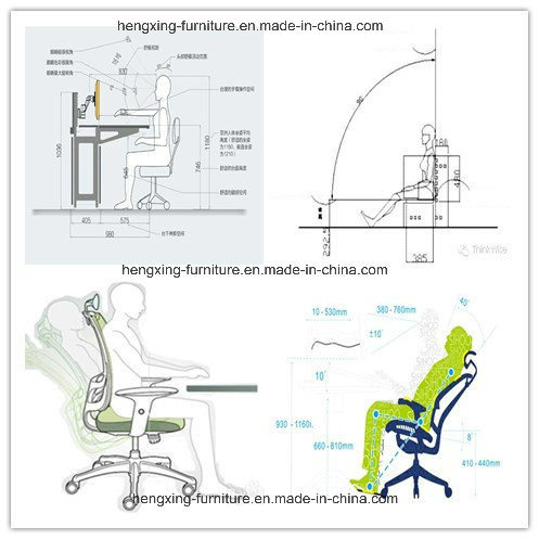 Elegant School Hotel Lab Furniture Exeuctive Mesh Office Chair Furniture (HX-LC019A)