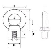 Hot Sale Polished Stainless Steel Rigging Eye Bolt DIN580/582 for Marine Accessories