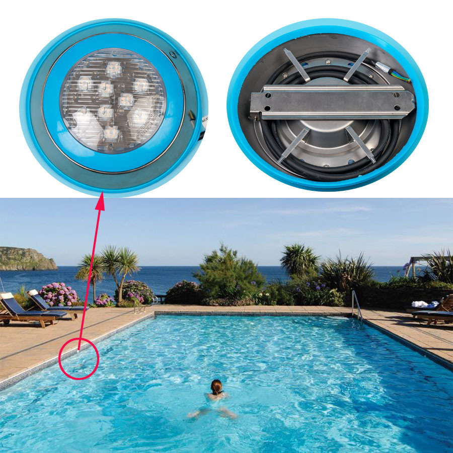 High Power Color Change SS304 IP68 12V Remote Control LED Underwater Swimming Pool Light