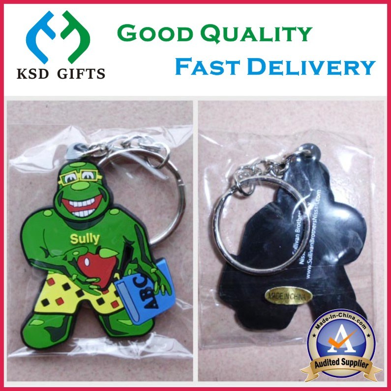 PVC Keychain Factory/Novelty Cheap Customized Keyring