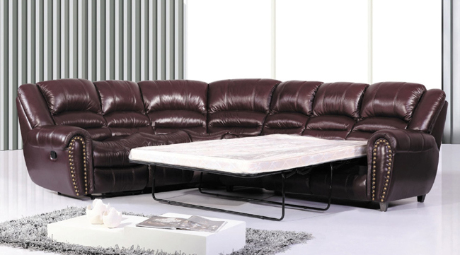 Modern Sectional Leather Recliner Sofa 6013C