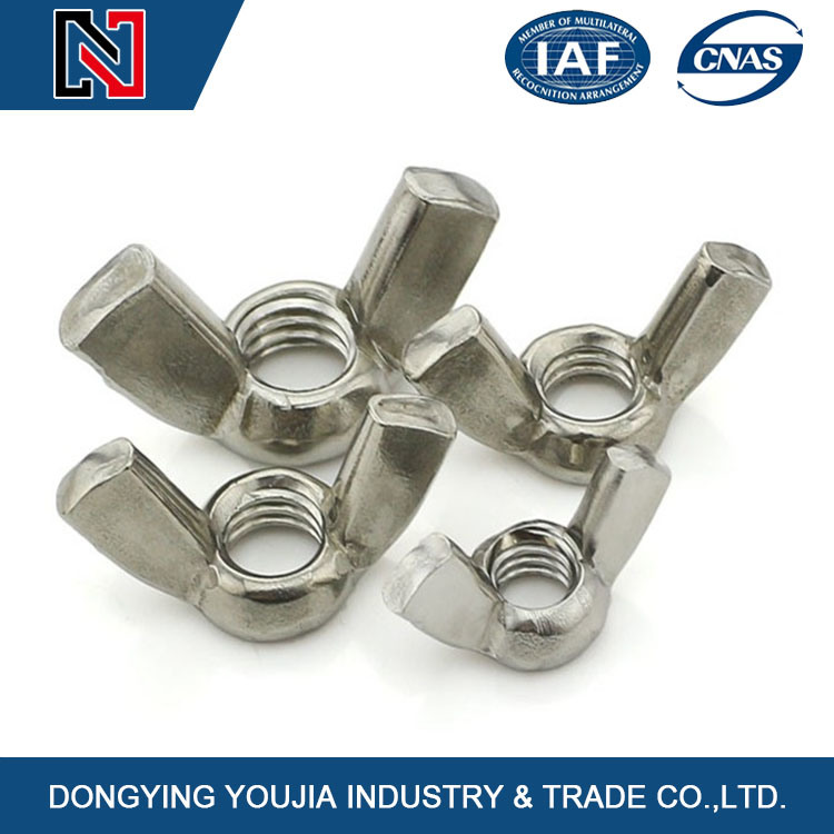 Stainless Steel Wing Nut with Standards of DIN ISO JIS GB ANSI