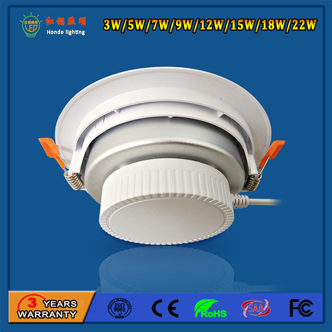 SMD 2835 90lm/W Aluminum Recessed LED SMD Hotel Downlight