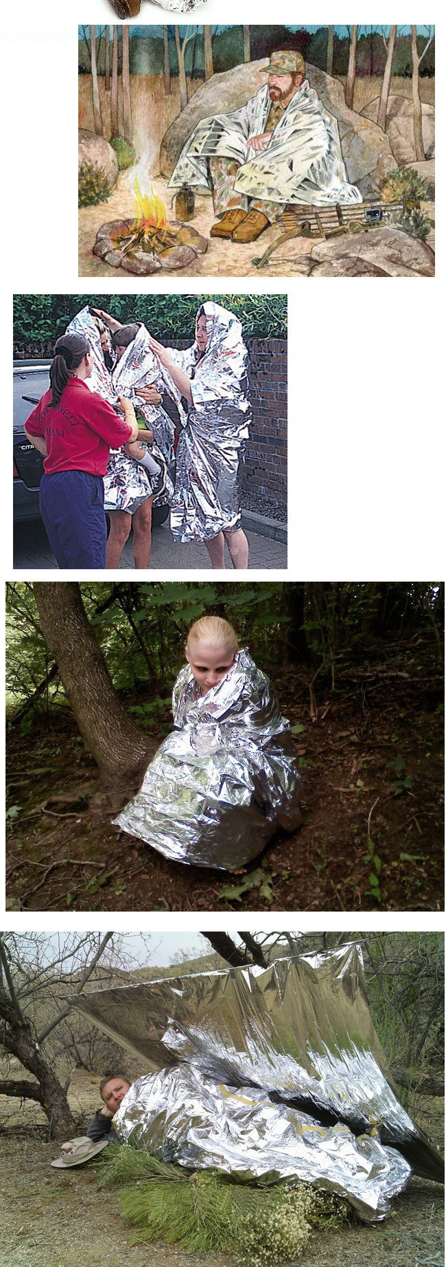 Durable First Aid Silver Aluminum Foil Pet Emergency Sleeping Bag