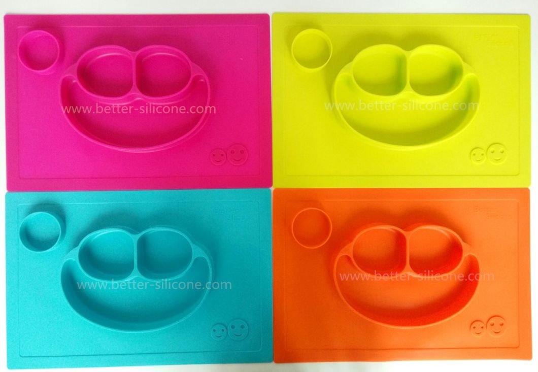 Happy Shaped Mat Elastomer Dessert Silicone Placemat