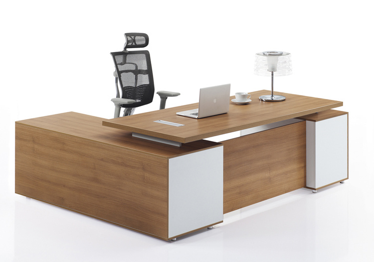 Full Melamine Board Executive Desk for Office Space Planning Solution