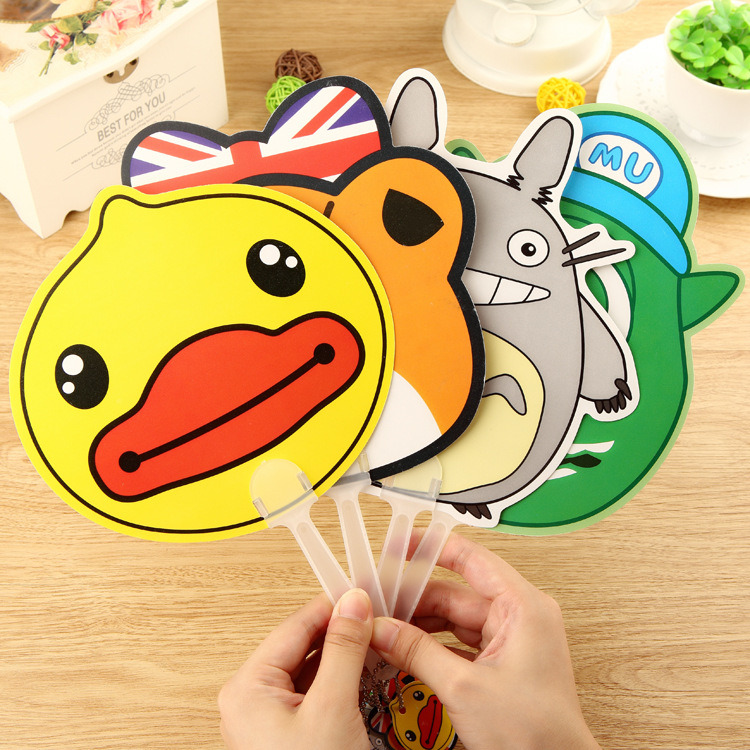 Summer Promotional Gifts Colorful Cute Mini Cartoon Hand Fan