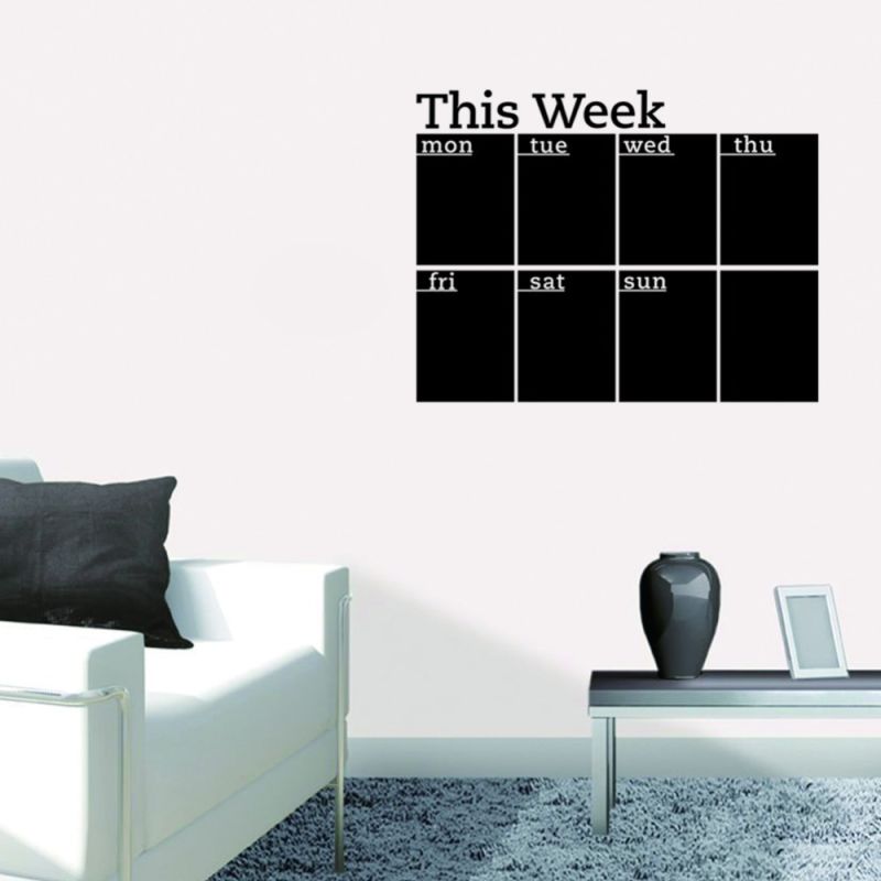 Customized Calendar Decal with PVC Chalk Marker Week Blackboard Chalk Sticker