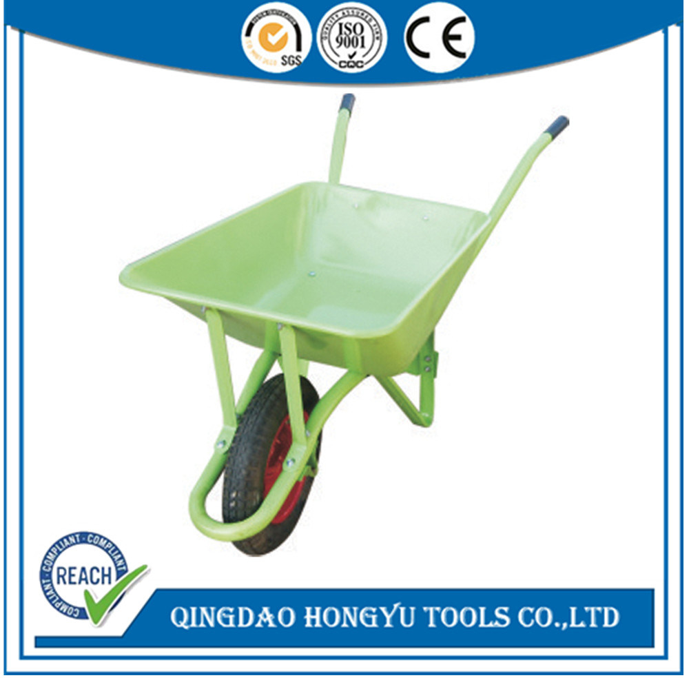 Construction Steel Wheelbarrow Chinese 58L Metal Tray Wheel Barrow Wb22A