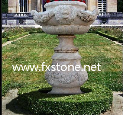 Carved Sandstone Garden Flower Pot