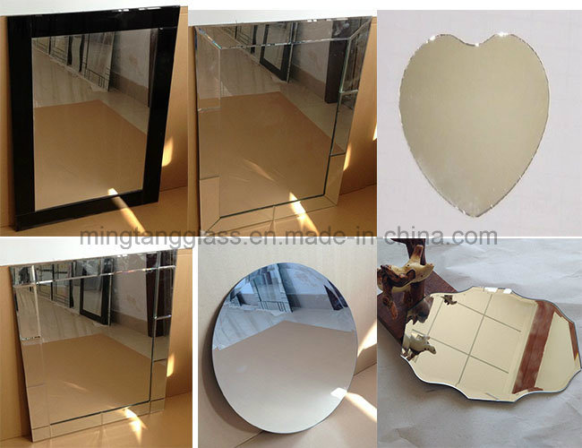 Wall Decorative Irregular Rectangle Shape 3mm 4mm Float Glass Silver Mirror