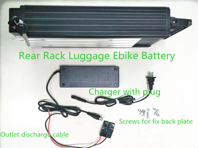 48V 28ah 1000W Ebike/Rack/Rear/Luggage/Lithium Battery with BMS Send a 54.6V 2A Charger