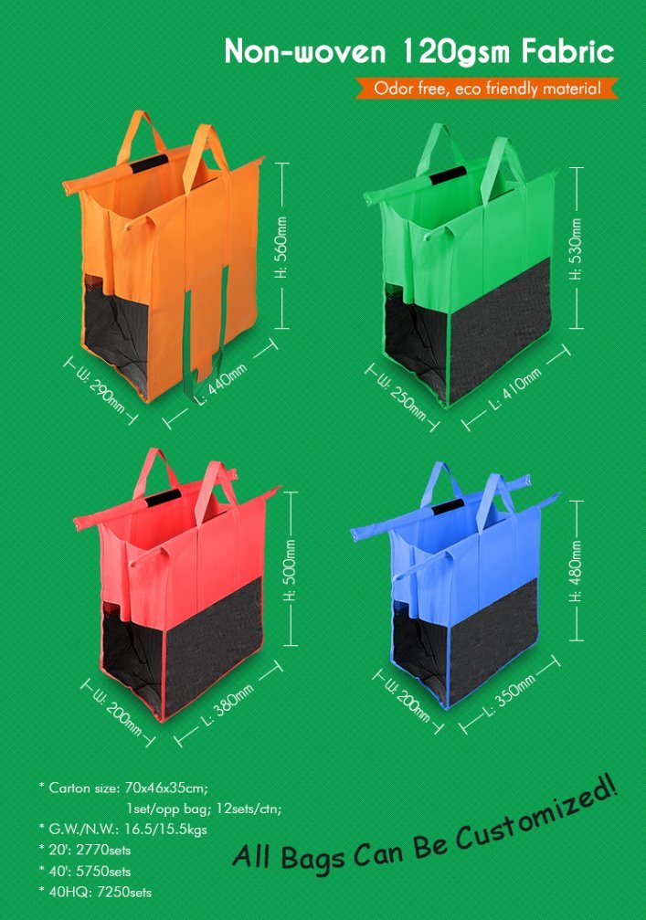 Foldable Polyester Trolley Shopping Bag